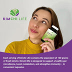 Kimchi Life – Cápsulas de Kimchi Fermentado Premium – Probióticos Veganos para la Salud Intestinal y el Sistema Inmunitario