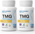 Puregen Labs TMG 750 mg – Trimetilglicina de Alta Potencia – Apoya el Metabolismo Normal de la Homocisteína – 120 Cápsulas Vegetales