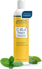 Researched Nutritionals C-RLA - Vitamina C Liposomal con Ácido R-Lipoico, Sabor Menta (295 ml)