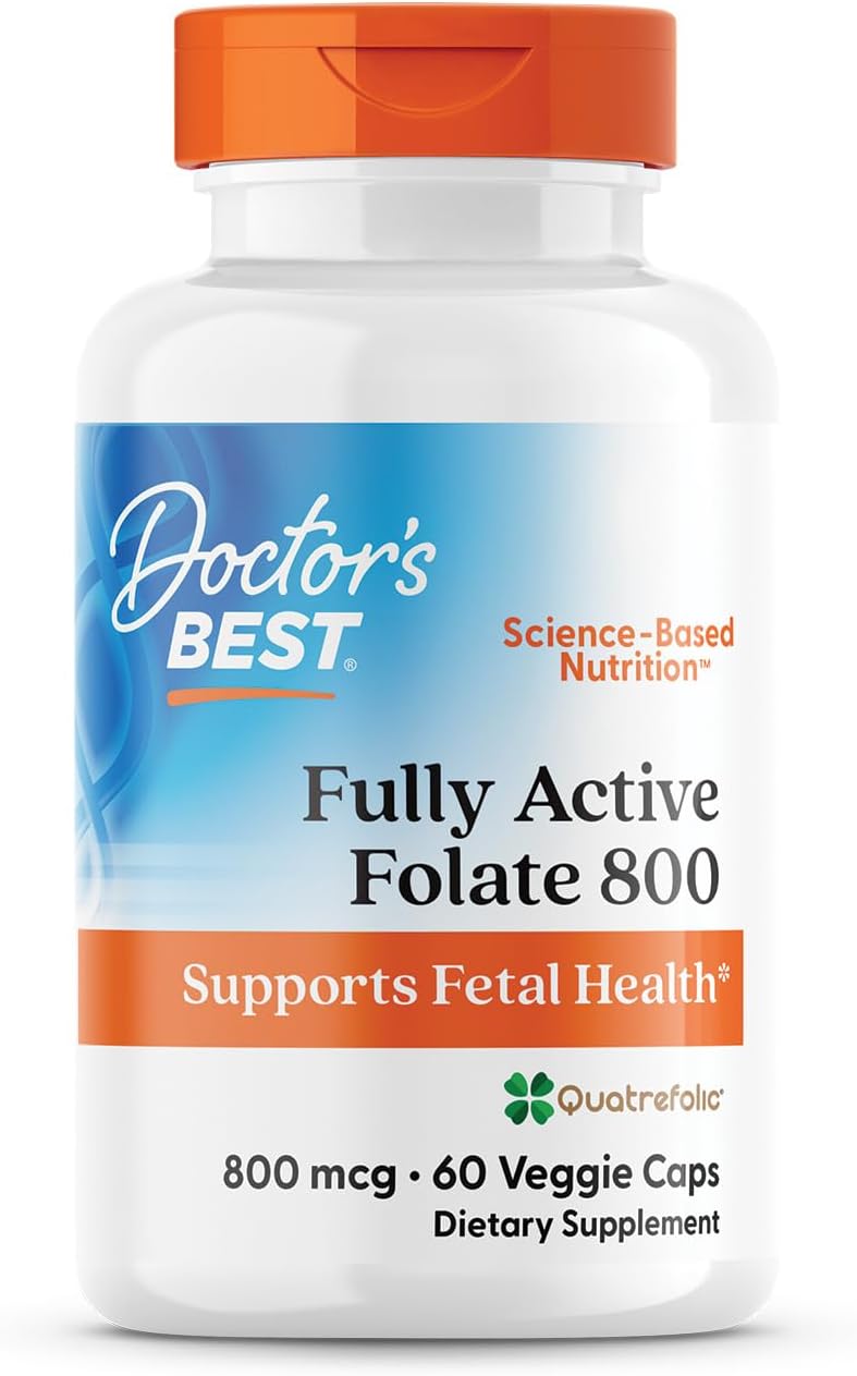 Doctor's Best Folato Activo con Quatrefolic 400 mcg, 90 cápsulas