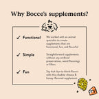 Bocce's Bakery Multivitamínico para Perros - Masticables Diarios Multi-funcionales con Mezcla de Vitaminas Esenciales, Sabor Queso y Miel, 60 uds