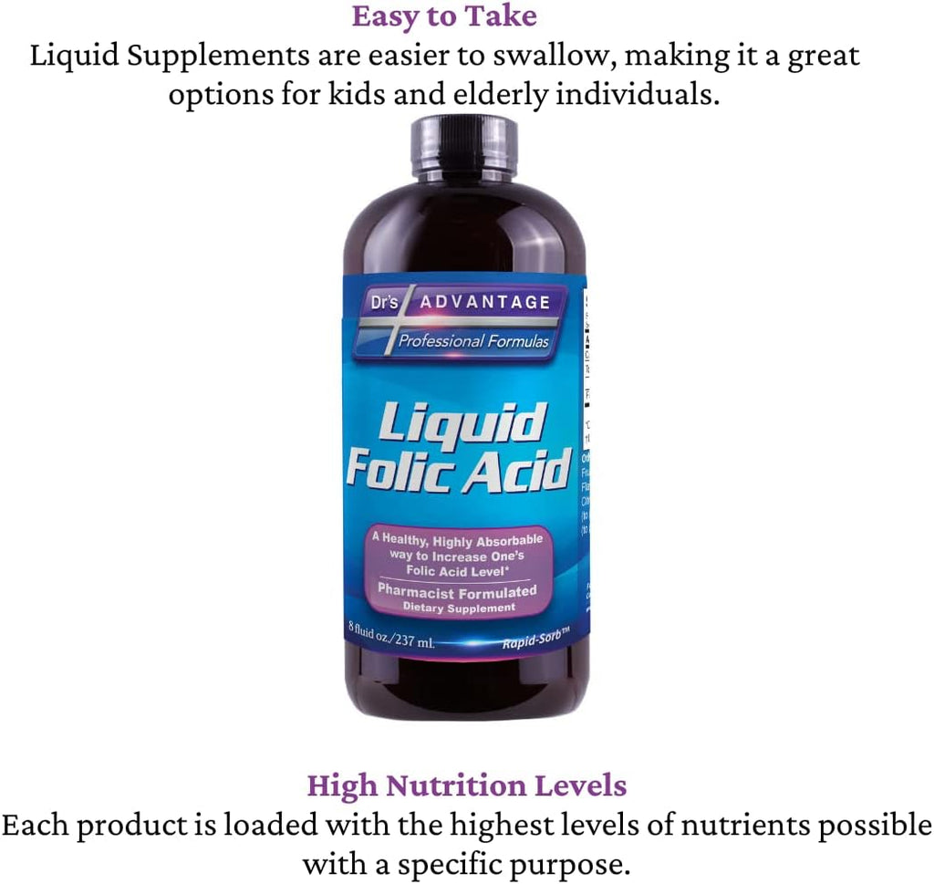 Ácido Fólico Líquido 800 mcg, 237 ml