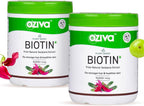 OZiva Polvo de Biotina de Origen Vegetal 10000 μg con Amla | 125 g