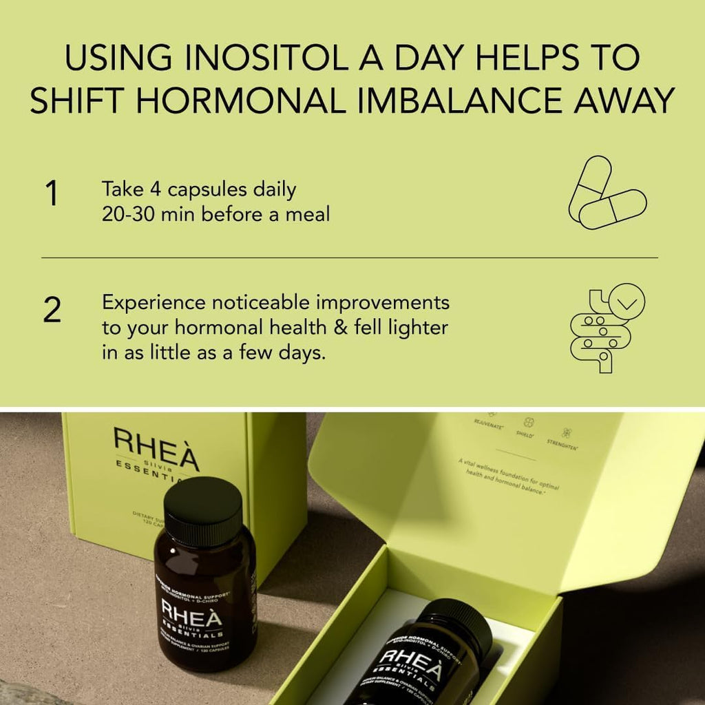 RHEASILVIA Myo-Inositol y D-Chiro Inositol 40:1 con Folato y Magnesio | 60 Cápsulas