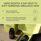 RHEASILVIA Myo-Inositol y D-Chiro Inositol 40:1 con Folato y Magnesio | 60 Cápsulas