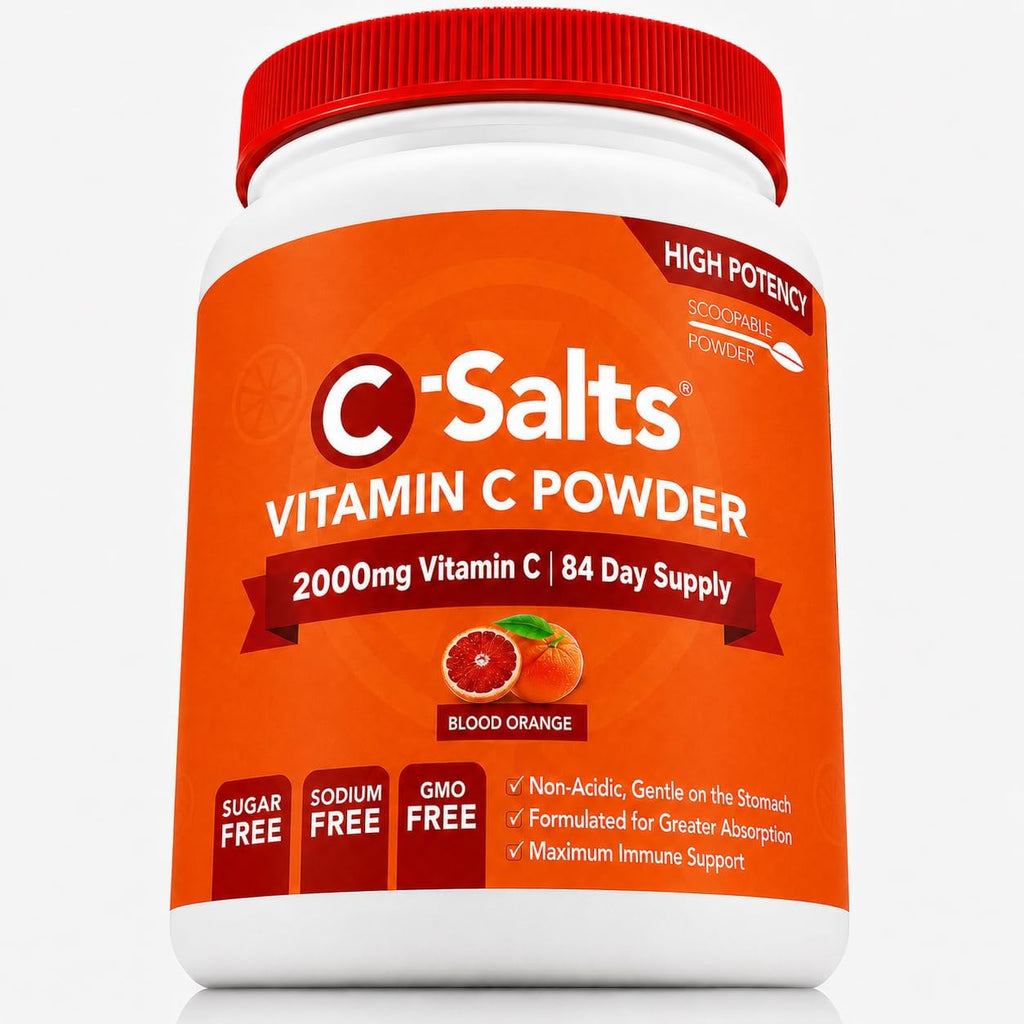 C-Salts Buffered Vitamin C Powder - Organic, 4000 mg Per Serving, 84 Servings - 227 g