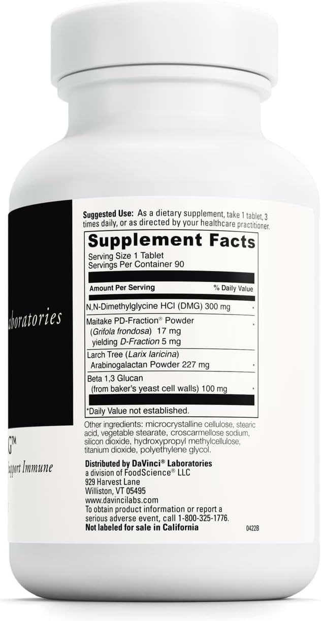 DAVINCI Labs Immuno-DMG - 90 Comprimidos Vegetarianos