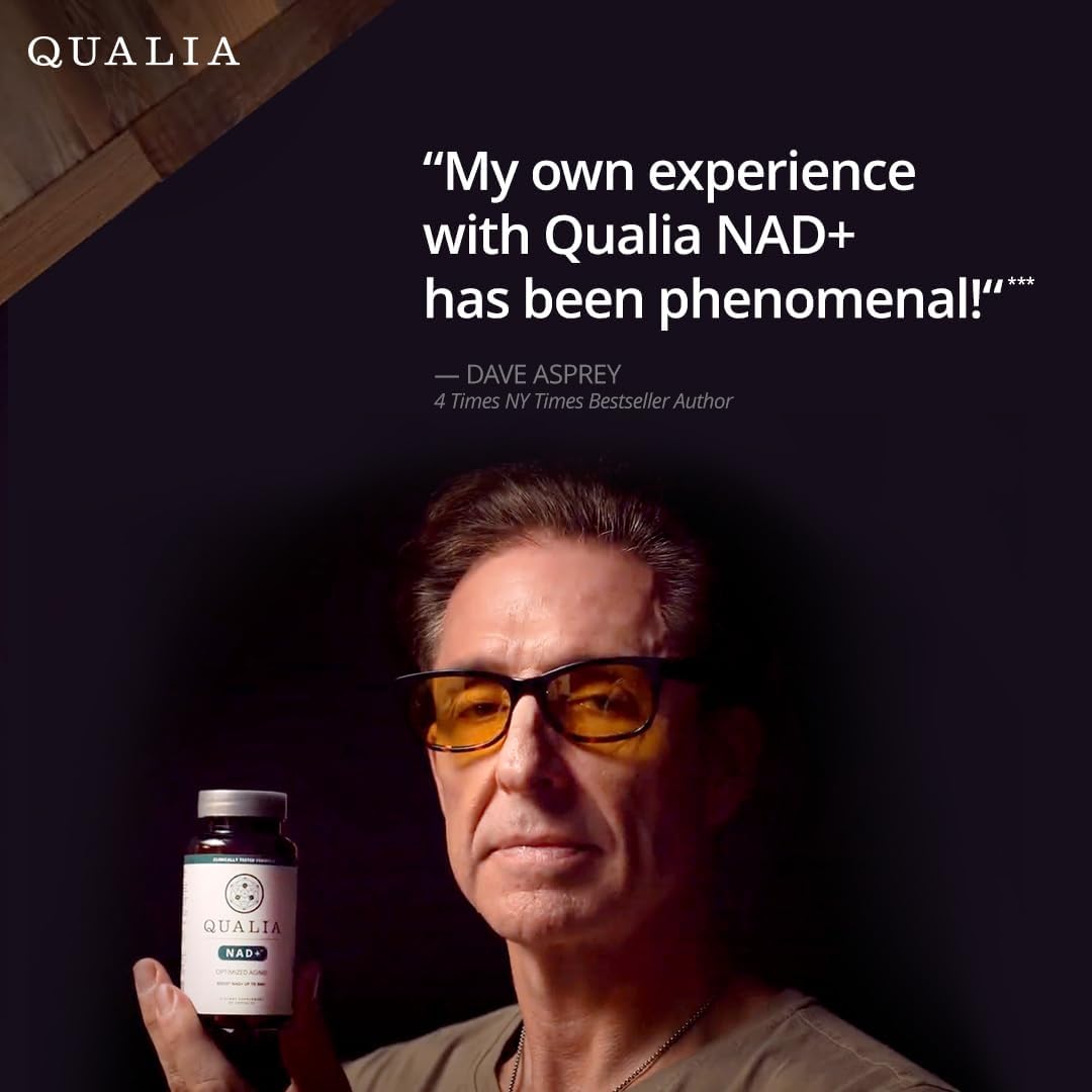 Qualia NAD+ Suplemento — Nicotinamida Ribósido (NIAGEN), Niacina, Niacinamida (1 Mes)