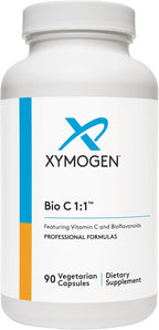 XYMOGEN Bio C 1:1 - Vitamina C con Bioflavonoides Cítricos, 500 mg, 90 Cápsulas