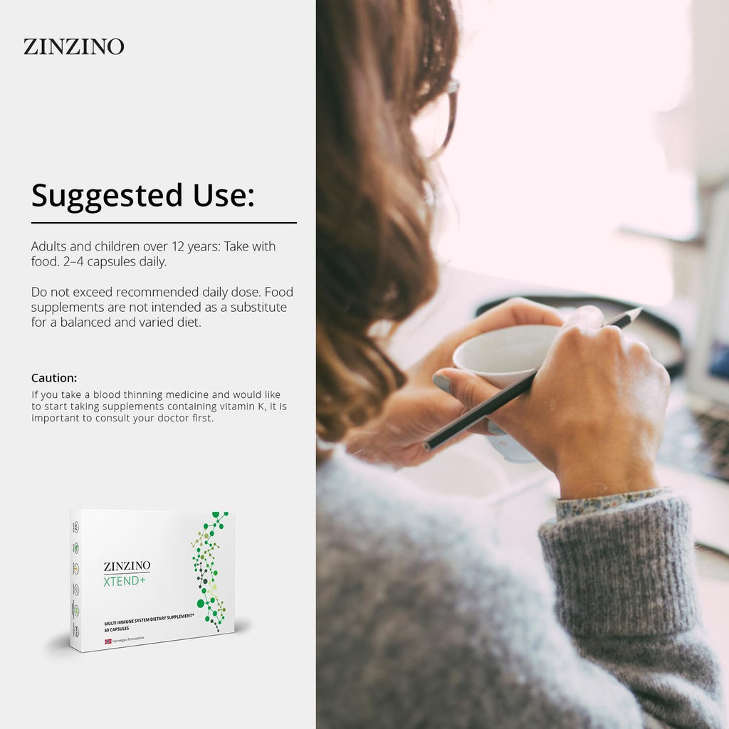 Zinzino Xtend+ - Complemento Multivitamínico e Inmune - 60 Cápsulas