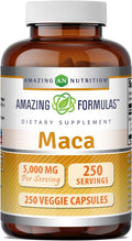 Amazing Formulas Maca 500 mg Extracto (10:1) | Cápsulas Vegetales | 250 Cápsulas