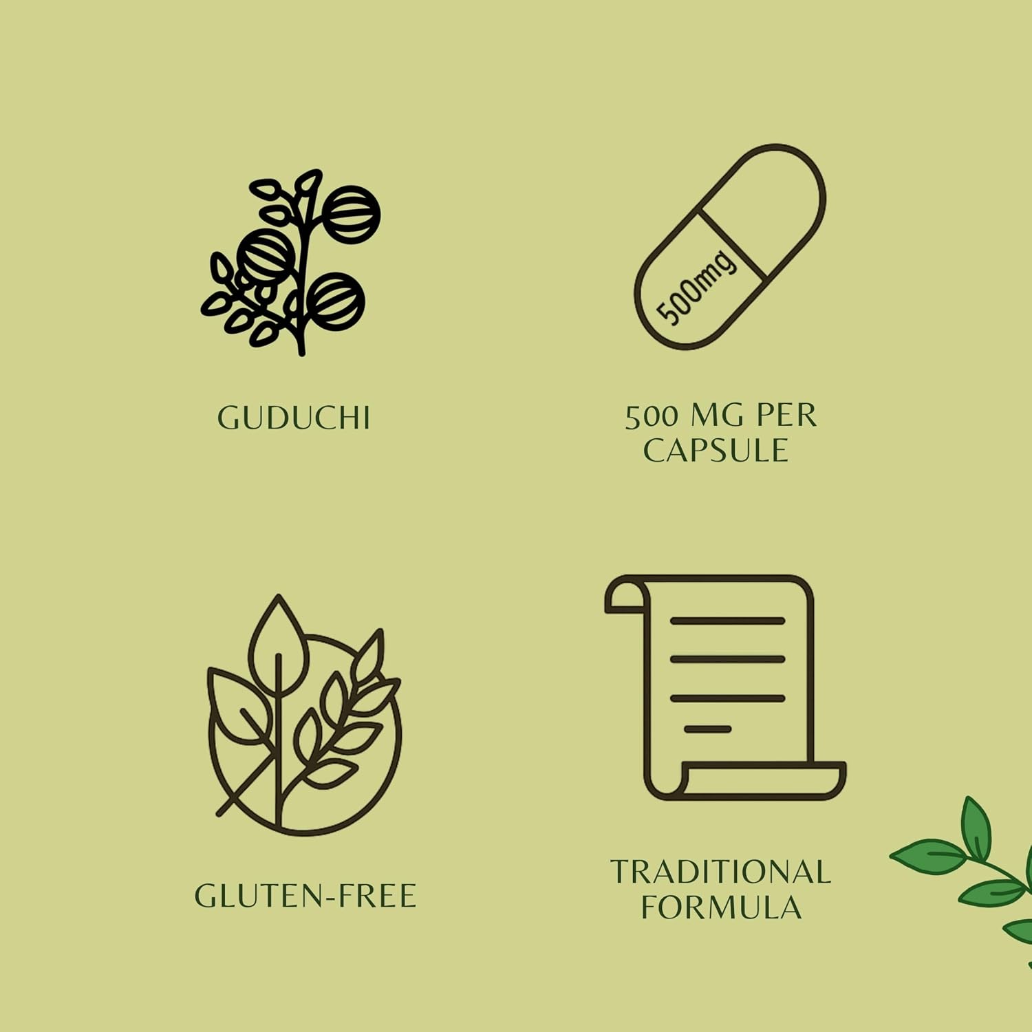 Extracto de Guduchi 500mg - 60 Cápsulas Vegetarianas | Tinospora Cordifolia | 100% Natural | Vegano | Sin Gluten