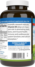 Carlson Vitamina D3 2000 UI (50 mcg) - 360 Cápsulas Blandas