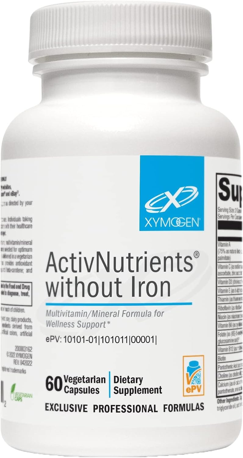 XYMOGEN ActivNutrients Iron-Free - Multivitamínico sin Hierro - 120 Comprimidos