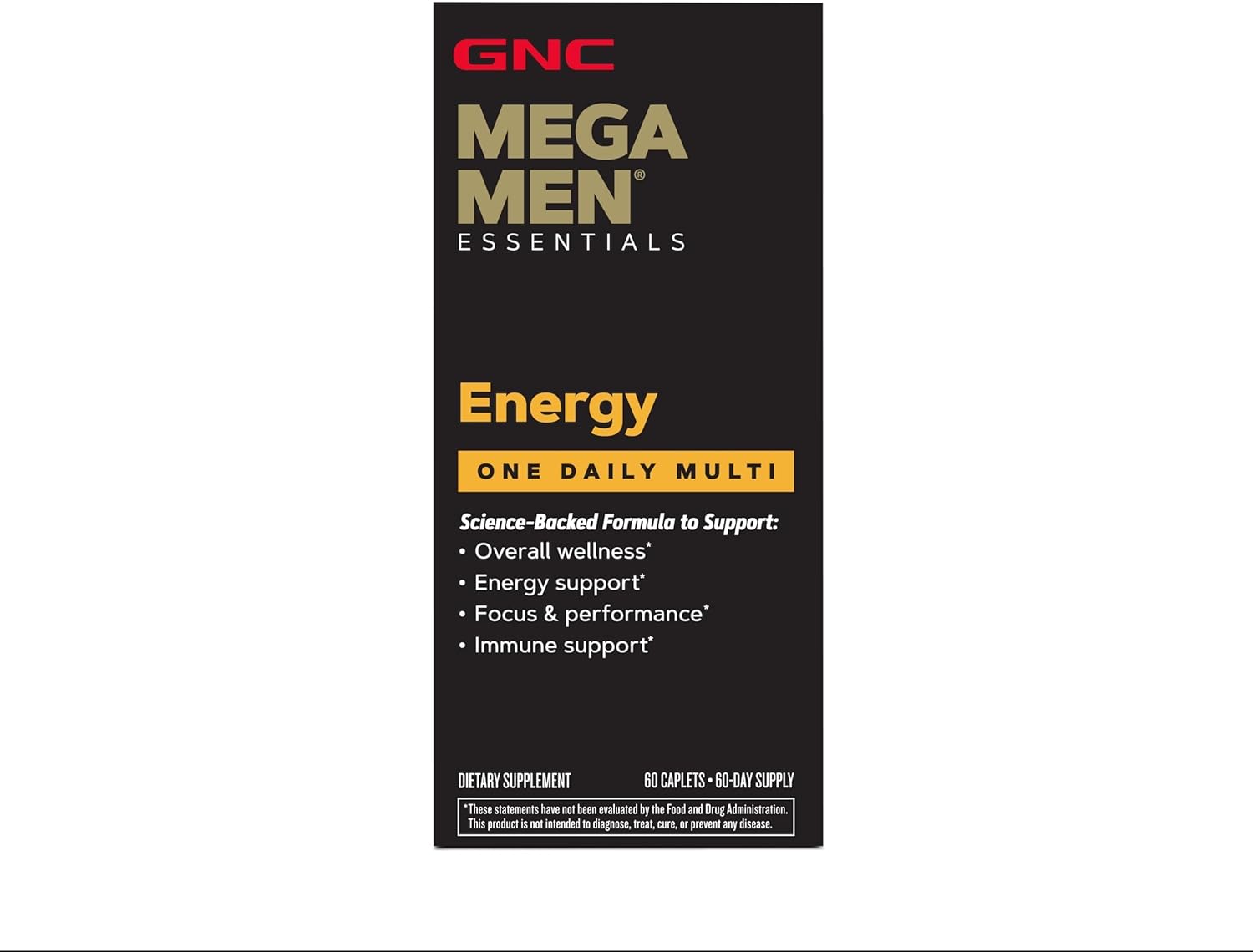 GNC Mega Men Multivitamínico para Hombres | Energía y Metabolismo | 1 Dosis Diaria