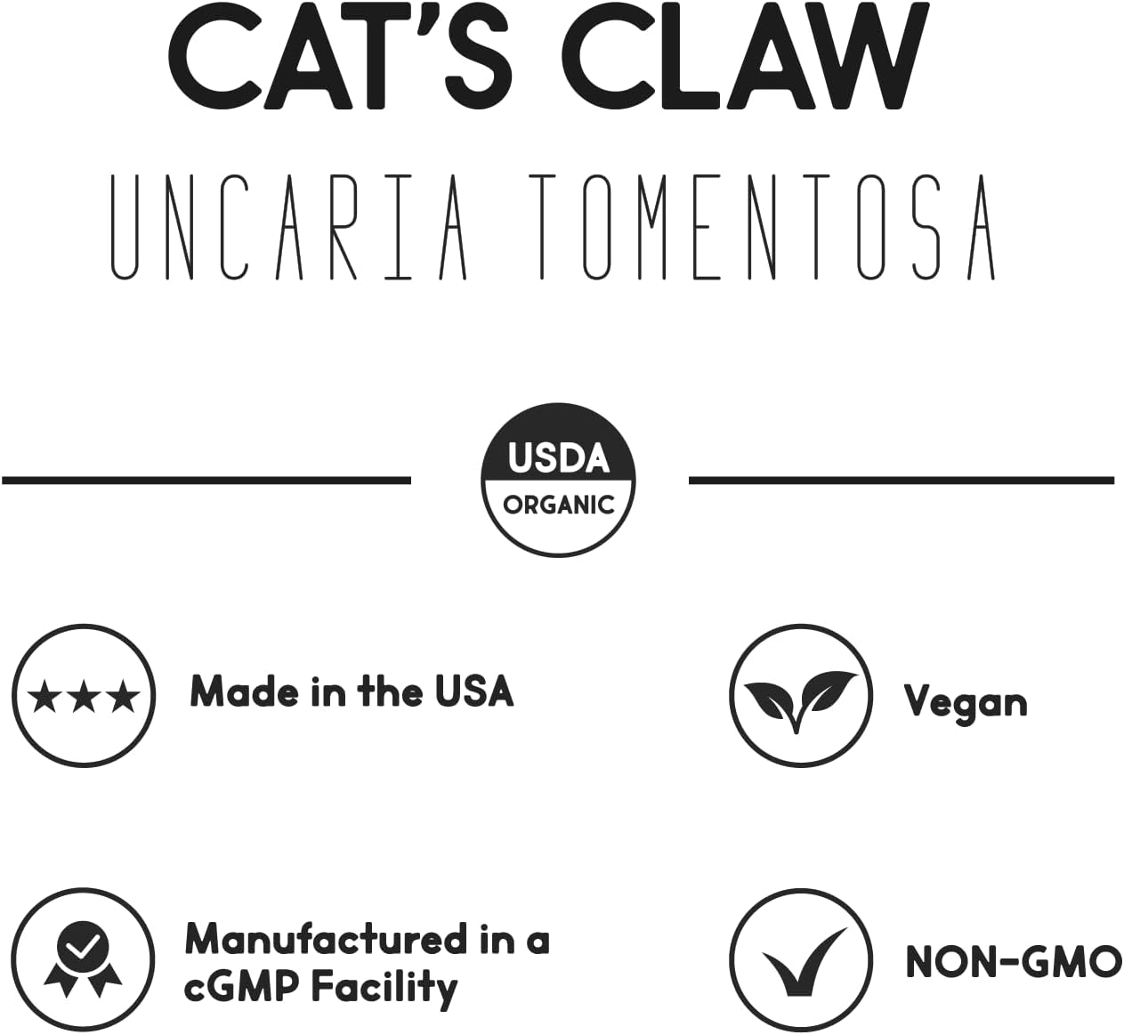 Primal Health Foods Garra de Gato Orgánica 1000 mg 60 Cápsulas | Apoyo Inmunitario, Digestión y Articulaciones | Vegano, Ecológico, Sin OGM y Sin Gluten