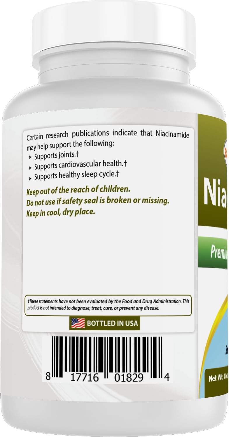 Best Naturals Niacinamida (Vitamina B3) en Polvo Pura 227 g