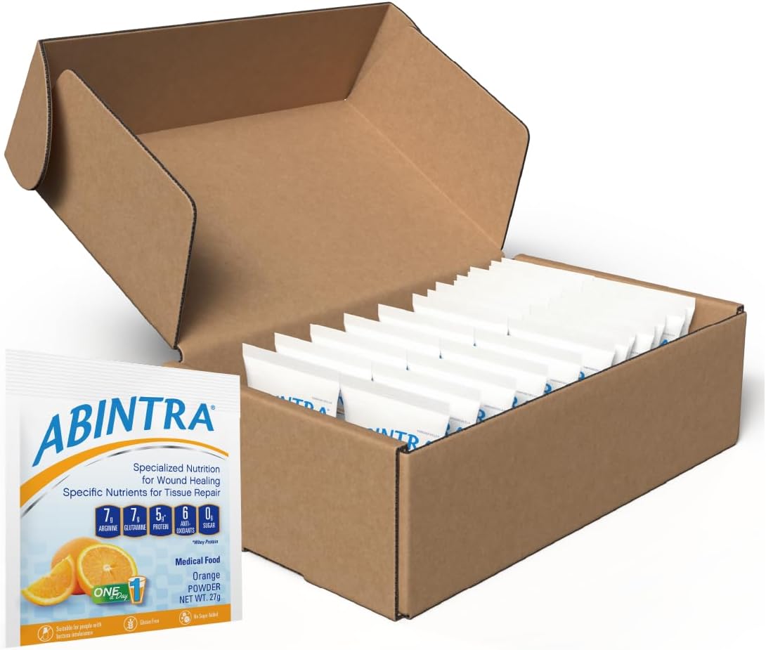 ABINTRA Nutrición para Cicatrización con L-Arginina, Sabor Naranja, 6 Sobres