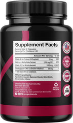 Suplemento de TMG Trimethylglycine con Complejo B Metilado - 500mg de Betaína TMG con Cofactores de Vitaminas B Metiladas para Apoyo de Homocisteína, Corazón e Hígado - Vegano y No GMO (Suministro de 2 Meses)