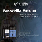 Lyfetrition Boswellia 455 mg - Extracto Líquido 118 ml - 220 Porciones - Alta Absorción - No Modificado Genéticamente - Certificado GMP - Sin Crueldad