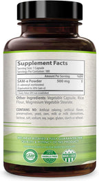 HealthyWayRx SAM-e 500mg - S-Adenosilmetionina - Suplemento de Alta Potencia (360 Cápsulas)