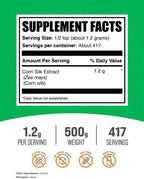 Extracto de Seda de Maíz (Zea mays) en Polvo - 500g - Vegano y Sin Gluten - BulkSupplements