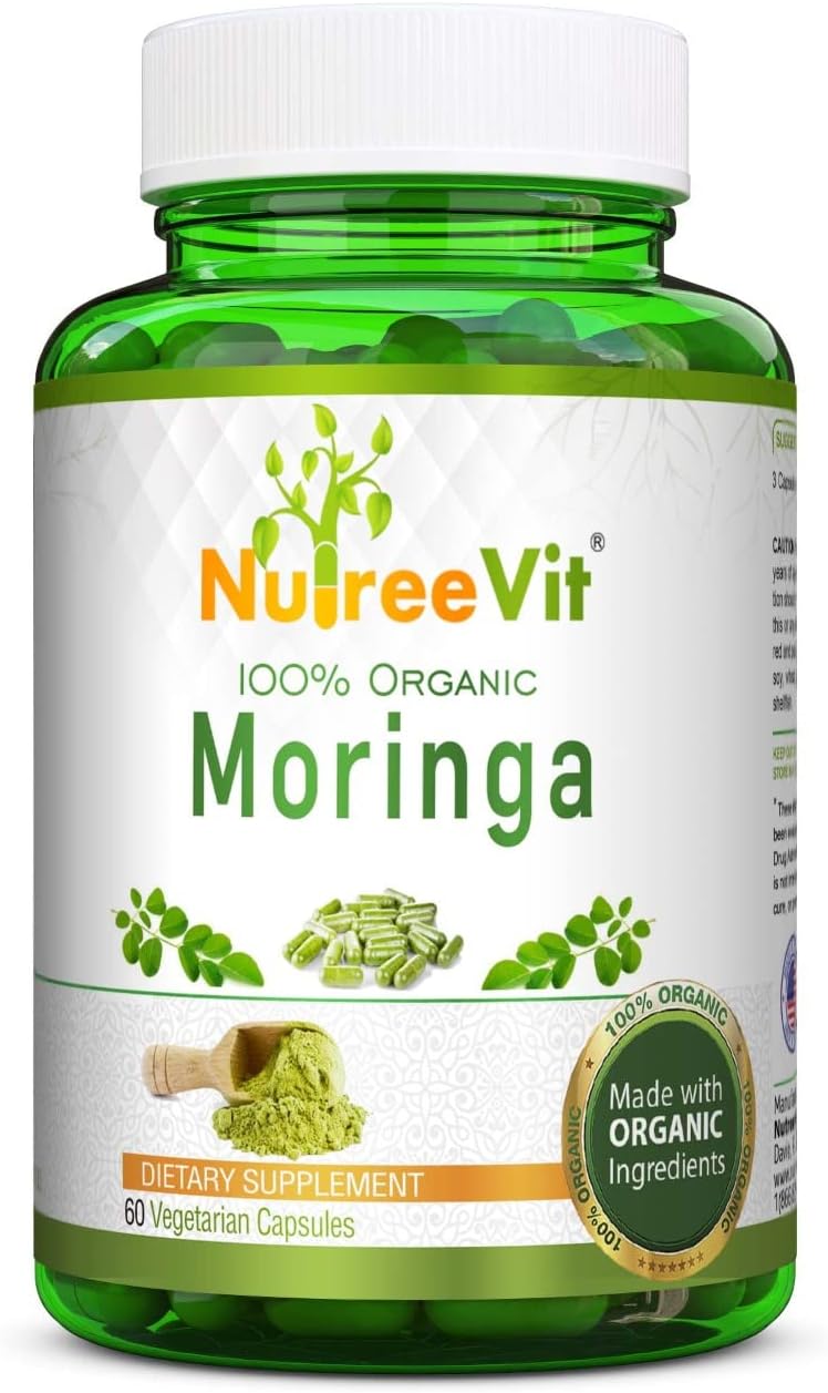 100% Organic Moringa - 150 Cápsulas