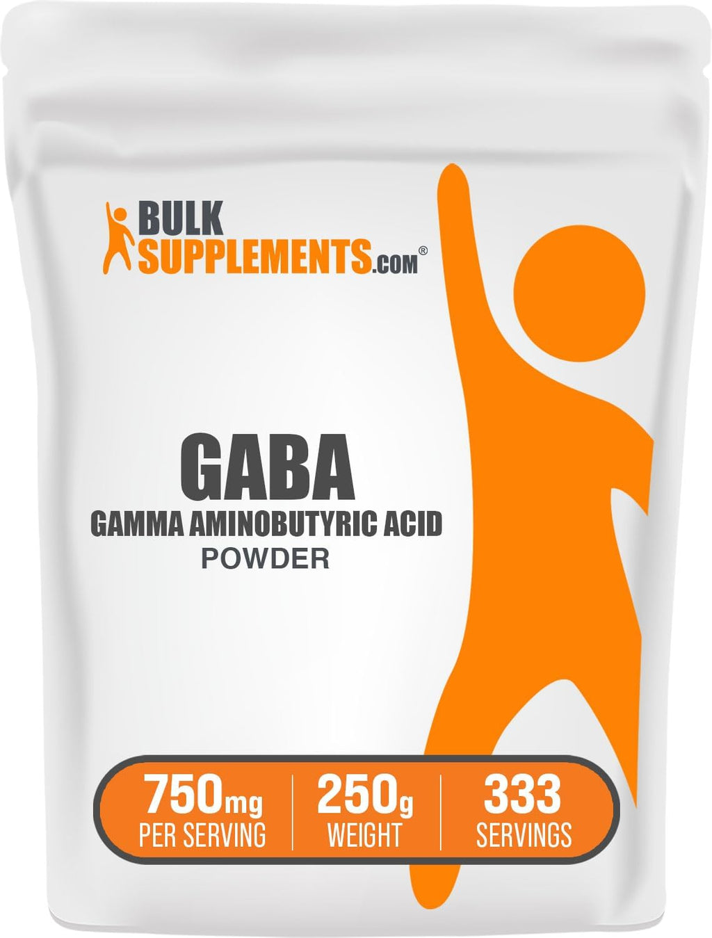 BulkSupplements GABA Powder - Gamma-Aminobutyric Acid, 750mg per Serving, 250g