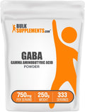 BulkSupplements GABA Powder - Gamma-Aminobutyric Acid, 750mg per Serving, 250g