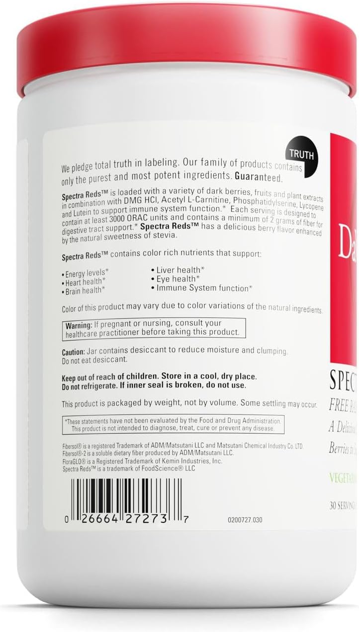 DAVINCI Labs Spectra Reds - Mezcla en Polvo Antioxidante - 30 Servicios