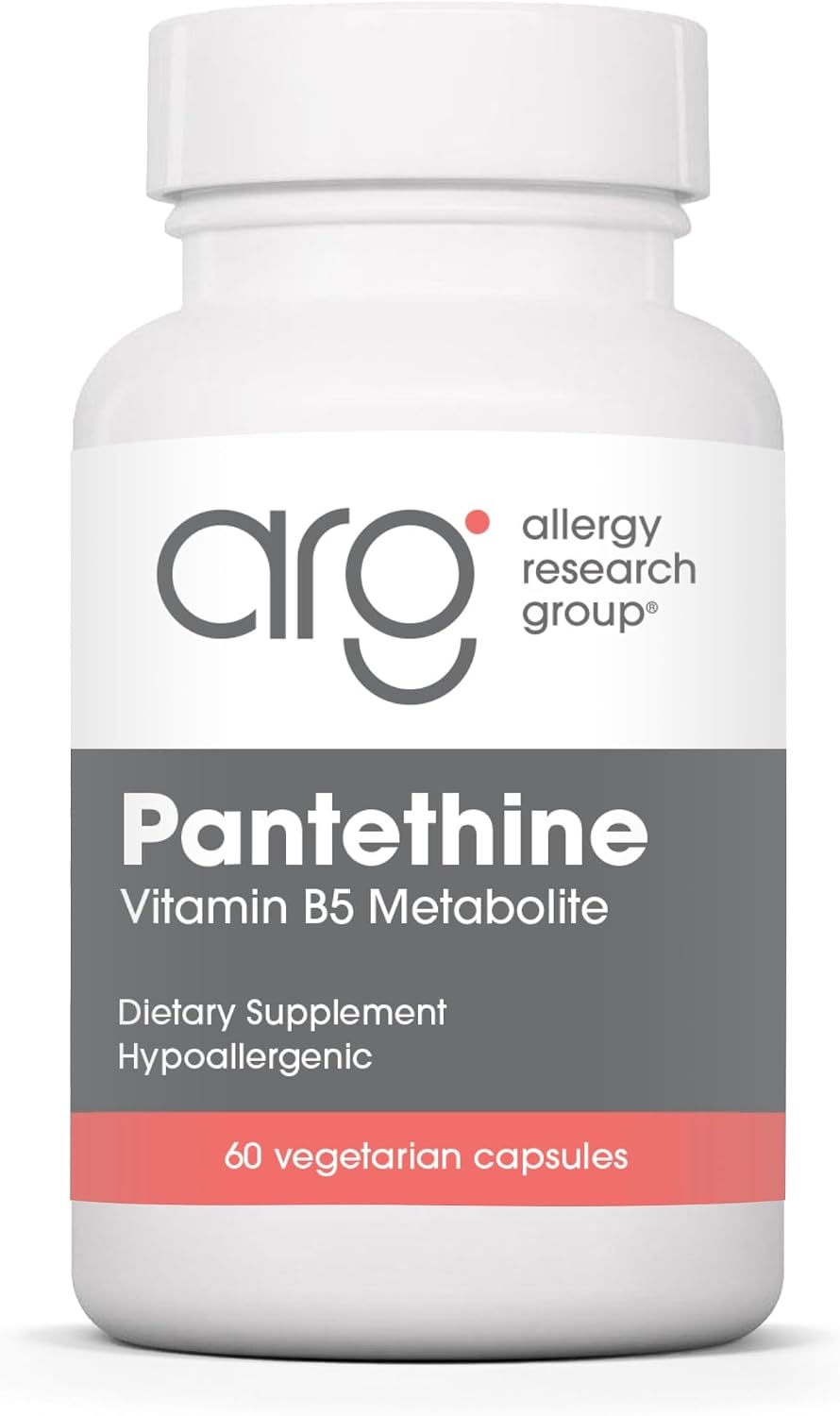 ARG Pantethine - 660 mg Pantethine (Vitamin B5 Metabolite) - Hypoallergenic - 60 Capsules