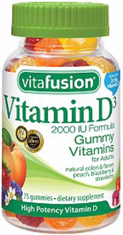 Vitafusion Vitamina D3 2000 IU Gomitas para Adultos, 275 unidades