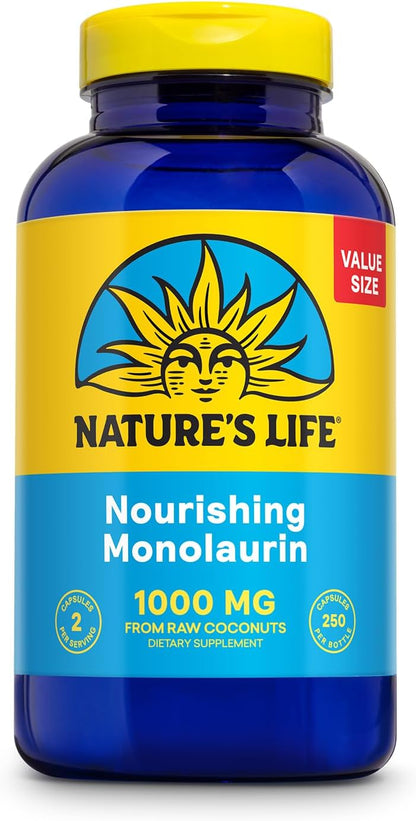 Nature's Life Monolaurin 1000 mg, 180 Cápsulas Vegetarianas – Image 7