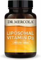 Dr. Mercola Vitamina D3 Liposomal - Apoya la salud cardíaca, ósea e inmunológica - 5000 UI por porción - Sin OGM, sin soja y sin gluten - 30 cápsulas (30 porciones)