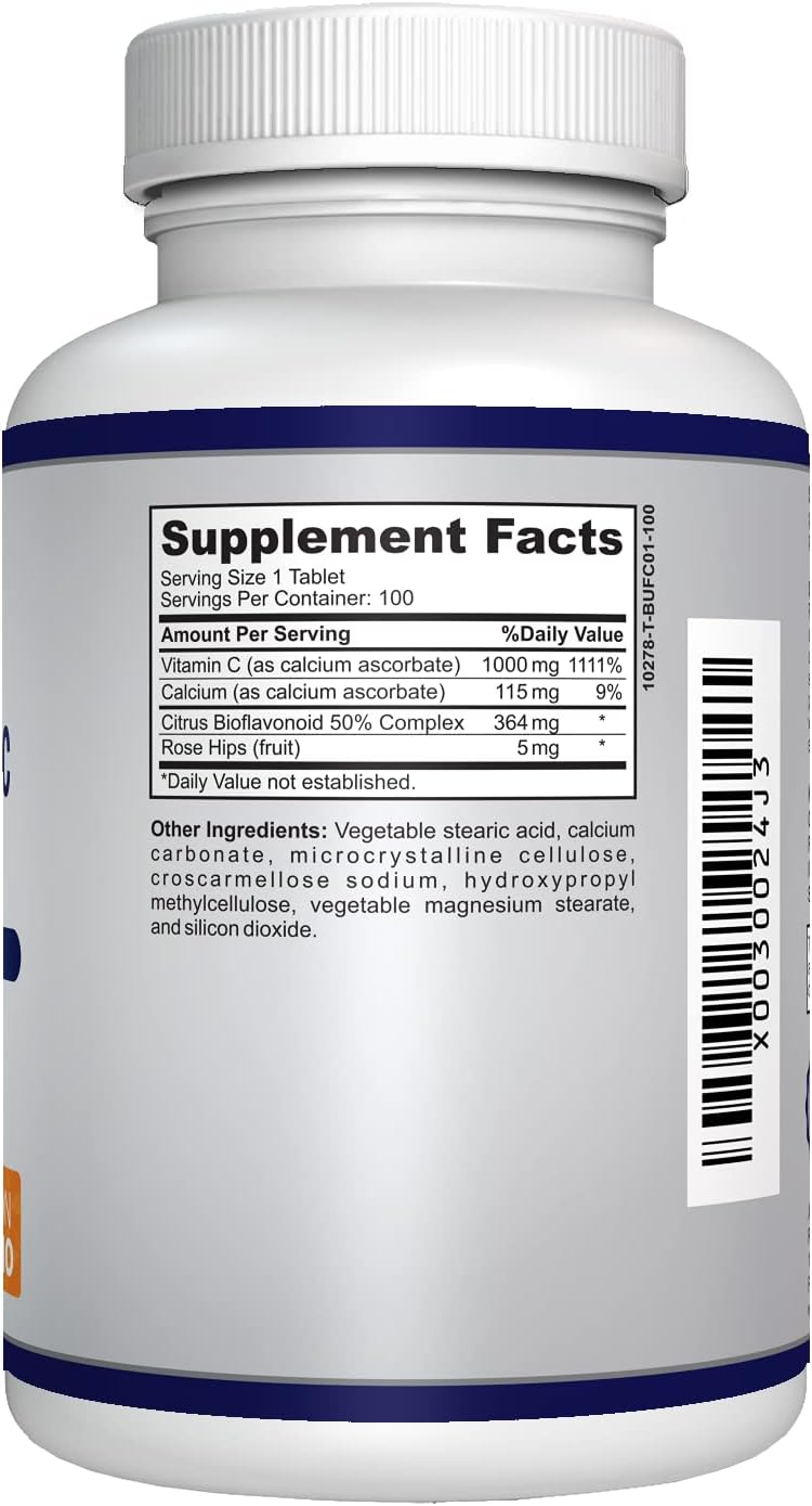 O!VITA Vitamina C Tamponada 1000mg | 100 Comprimidos No-GMO