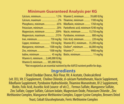 VM Supreme | El Suplemento Definitivo de Vitaminas y Minerales para Perros | Sabor a Queso Real | (113 g) – Image 3