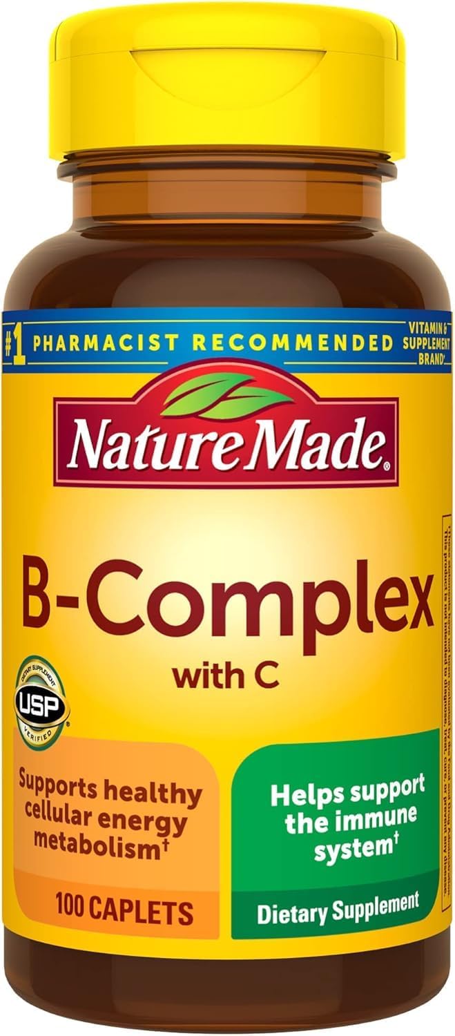 Nature Made Complejo B + Vitamina C, 100 Comprimidos, Lote de 2