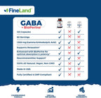 FineLand GABA + BioPerine® – 120 Cápsulas Veganas