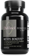 DAVINCI Labs Methyl Benefits - Suplemento de metilación con vitaminas B6, B12 y folato - 60 cápsulas vegetarianas