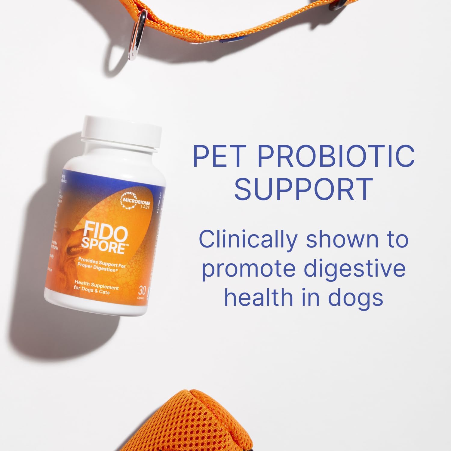Fidospore Probióticos para Perros - Salud Digestiva e Inmunidad - 30 Cápsulas