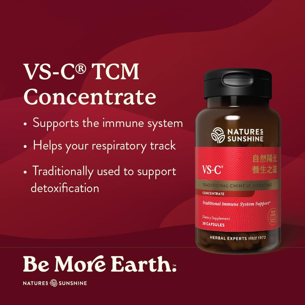 Nature's Sunshine VS-C TCM Concentrate – Suplemento de 10 hierbas chinas, 30 cápsulas