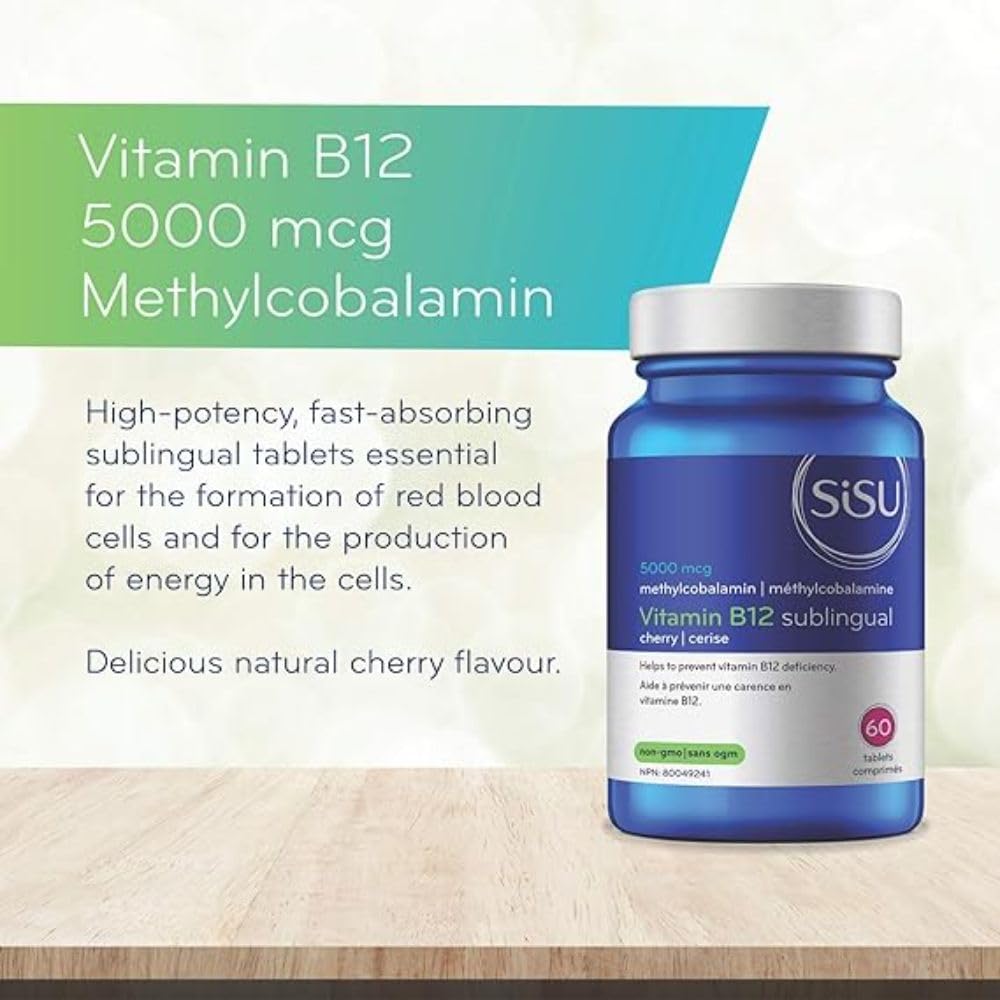 Sisu B12 5000 mcg Metilcobalamina, 60 Comprimidos