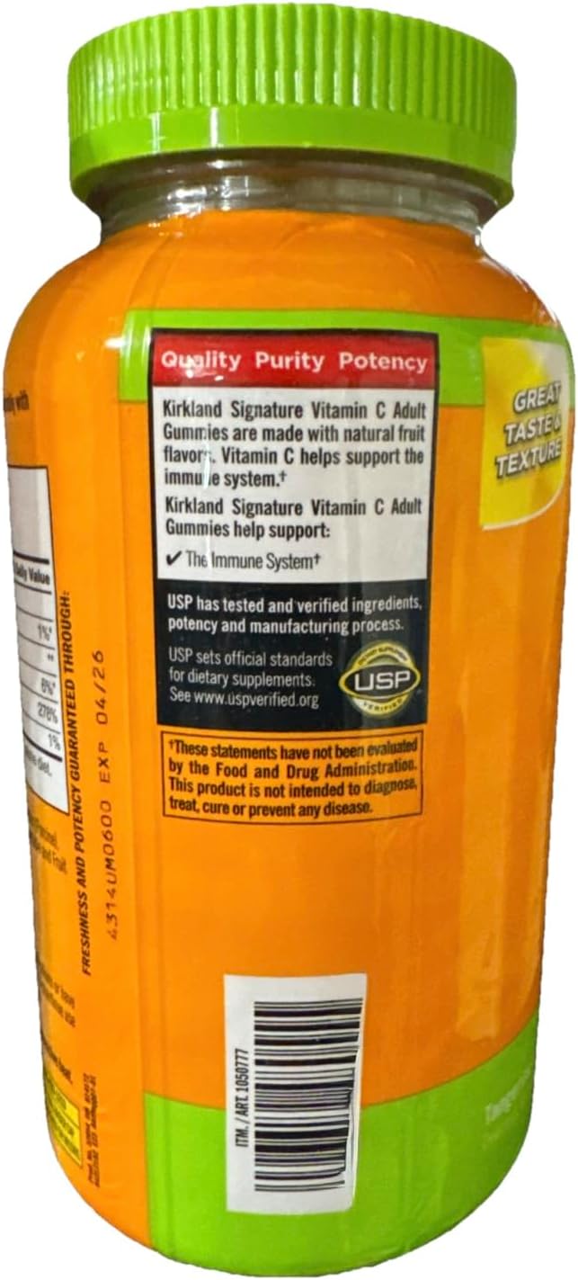 Kirkland Signature Gominolas de Vitamina C para Adultos 250 mg, 180 unidades