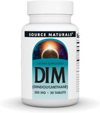 Source Naturals DIM, Diindolylmethane 200mg with BioPerine, Vitamin E & More - 30 Tablets