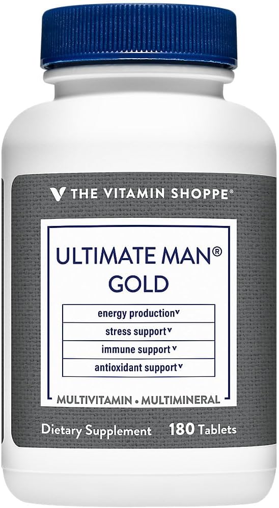 The Vitamin Shoppe Ultimate Man Multivitamínico para Hombres - 180 Comprimidos