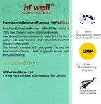 Hi Well Polvo de Colostro Bovino Premium Grass-Fed 100% - 60g (30 sticks)