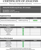 Vitamatic Metilcobalamina B12 10.000 mcg – 60 Comprimidos – Fuente Superior de Vitamina B12 para Energía y Salud Nerviosa