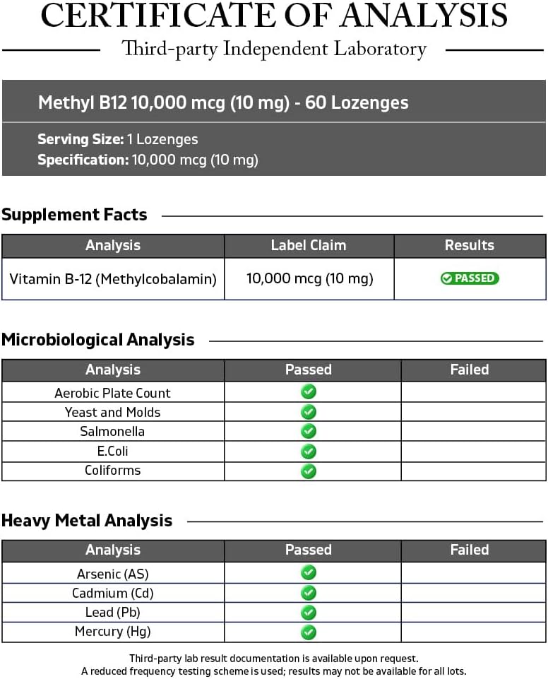 Vitamatic Metilcobalamina B12 10.000 mcg – 60 Comprimidos – Fuente Superior de Vitamina B12 para Energía y Salud Nerviosa