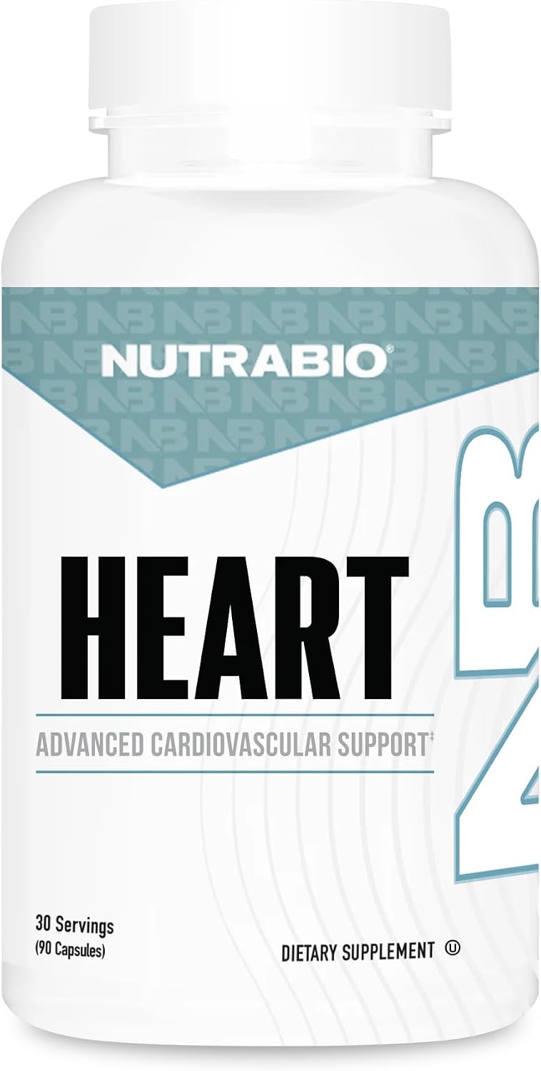 NutraBio Heart - Suplemento Cardiovascular, 90 Cápsulas