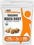 BulkSupplements.com Organic Maca Root Powder - Organic Maca Root Extract, Nutritional Supplement, Vegan and Gluten-Free, 1 kg